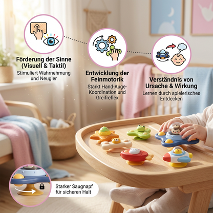 Montessori Saugnapf Spinner – Rotierendes Lernspielzeug
