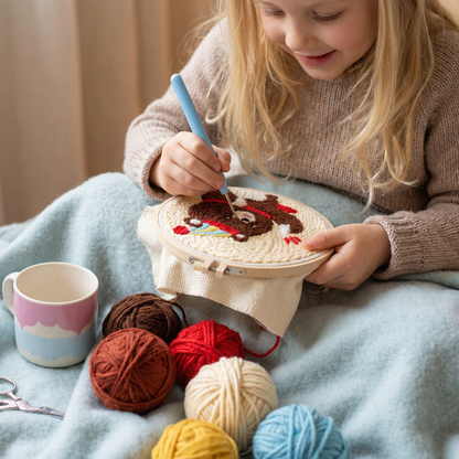 DIY Stanzstick-Nadel Stickset – Anfänger Set mit Schönen Motiven
