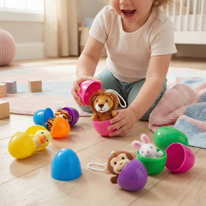 Ostereier-Überraschungsset mit Plüschtieren – Gefüllte Eier für Kinder