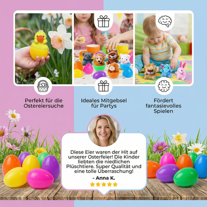Ostereier-Überraschungsset mit Plüschtieren – Gefüllte Eier für Kinder