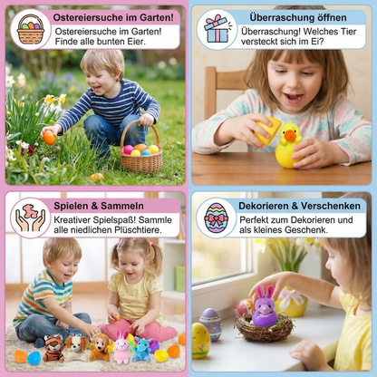 Ostereier-Überraschungsset mit Plüschtieren – Gefüllte Eier für Kinder