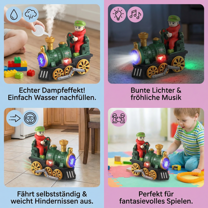 Niedliche Spielzeug-Dampflok mit Licht, Musik & Dampfeffekt