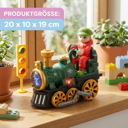 Niedliche Spielzeug-Dampflok mit Licht, Musik & Dampfeffekt