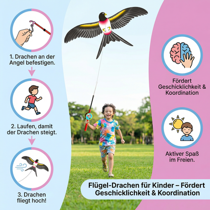 Flügel-Drachen für Kinder – Fördert Geschicklichkeit & Koordination