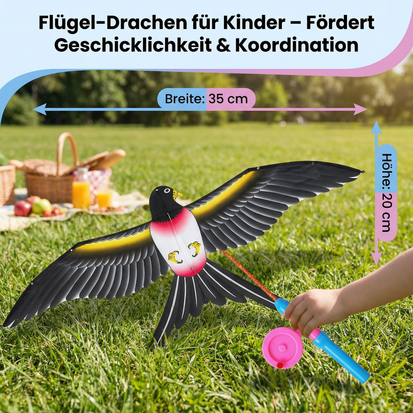 Flügel-Drachen für Kinder – Fördert Geschicklichkeit & Koordination