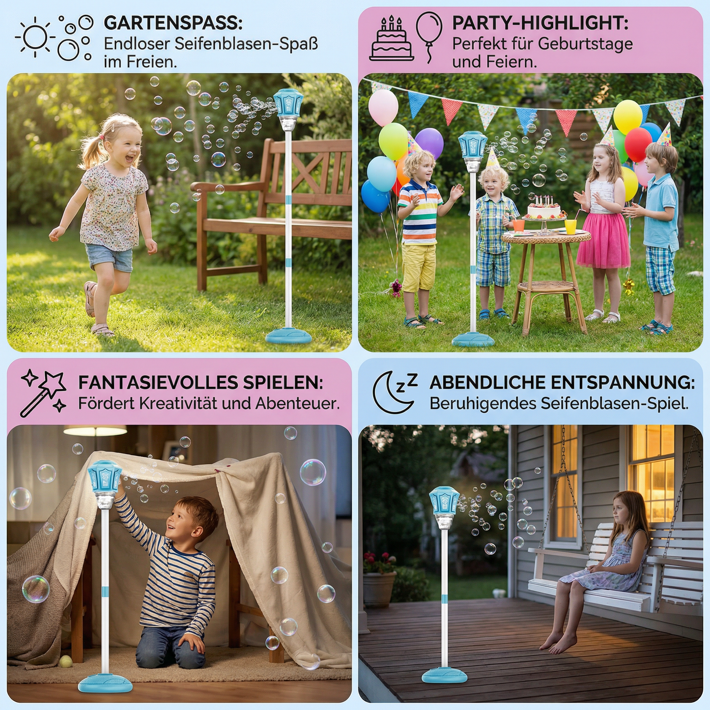 Seifenblasen Laterne für Kinder – Automatische Bubble Lampe