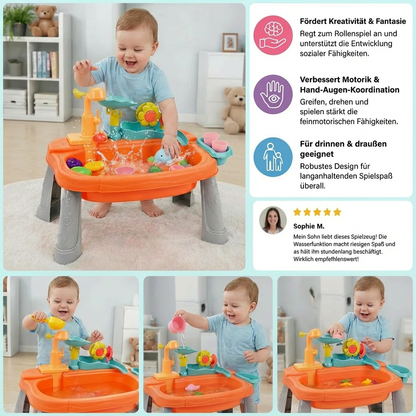 Ergonomisch Erhöhte Kinder-Spielküche mit elektrischer Wasserfunktion
