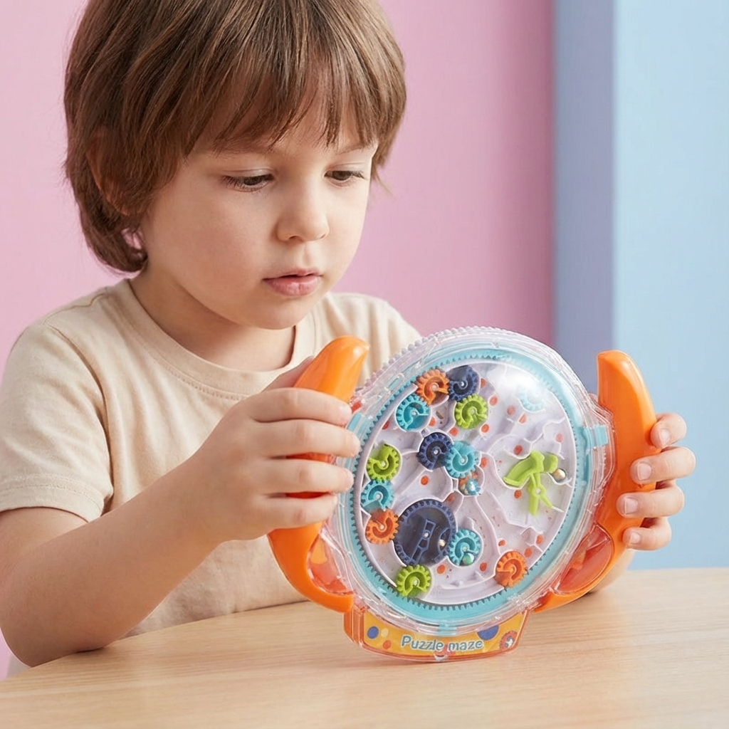 3D Kugel-Labyrinthrad – Geschicklichkeits- und Lernspiel