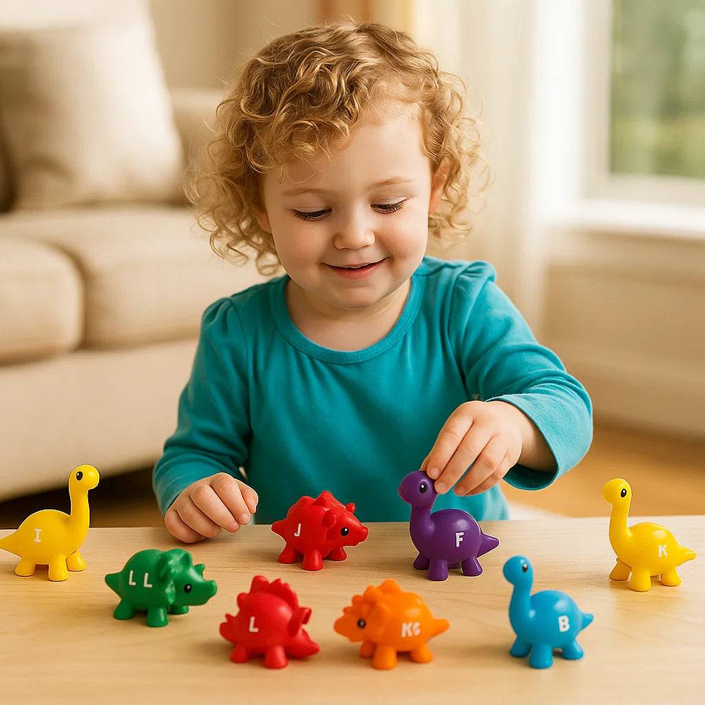 Pädagogisches Montessori Farben Dinosaurier Sortier Spiel Set