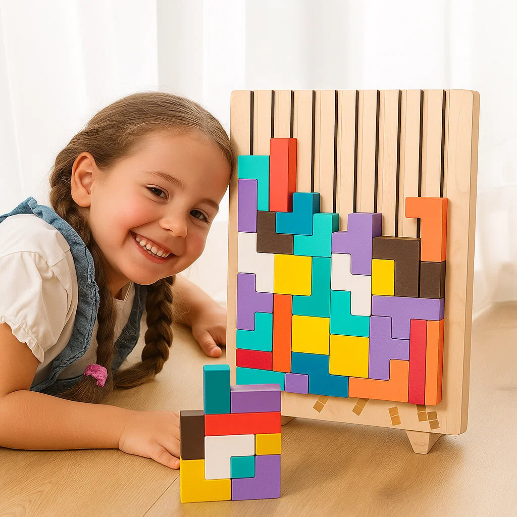 Montessori Holz Baustein und Formen Spiel