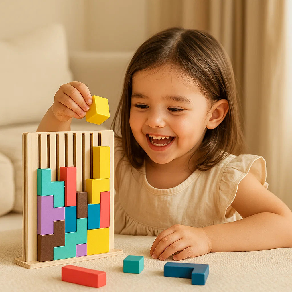 Montessori Holz Baustein und Formen Spiel