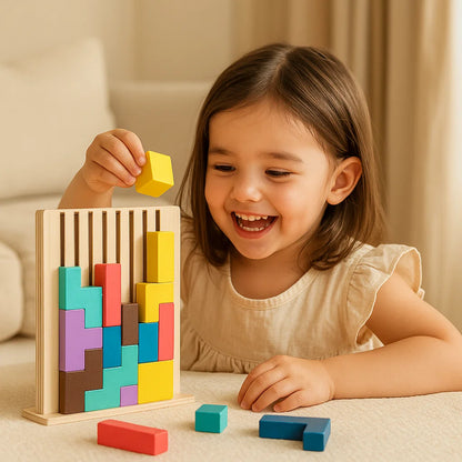 Montessori Holz Baustein und Formen Spiel