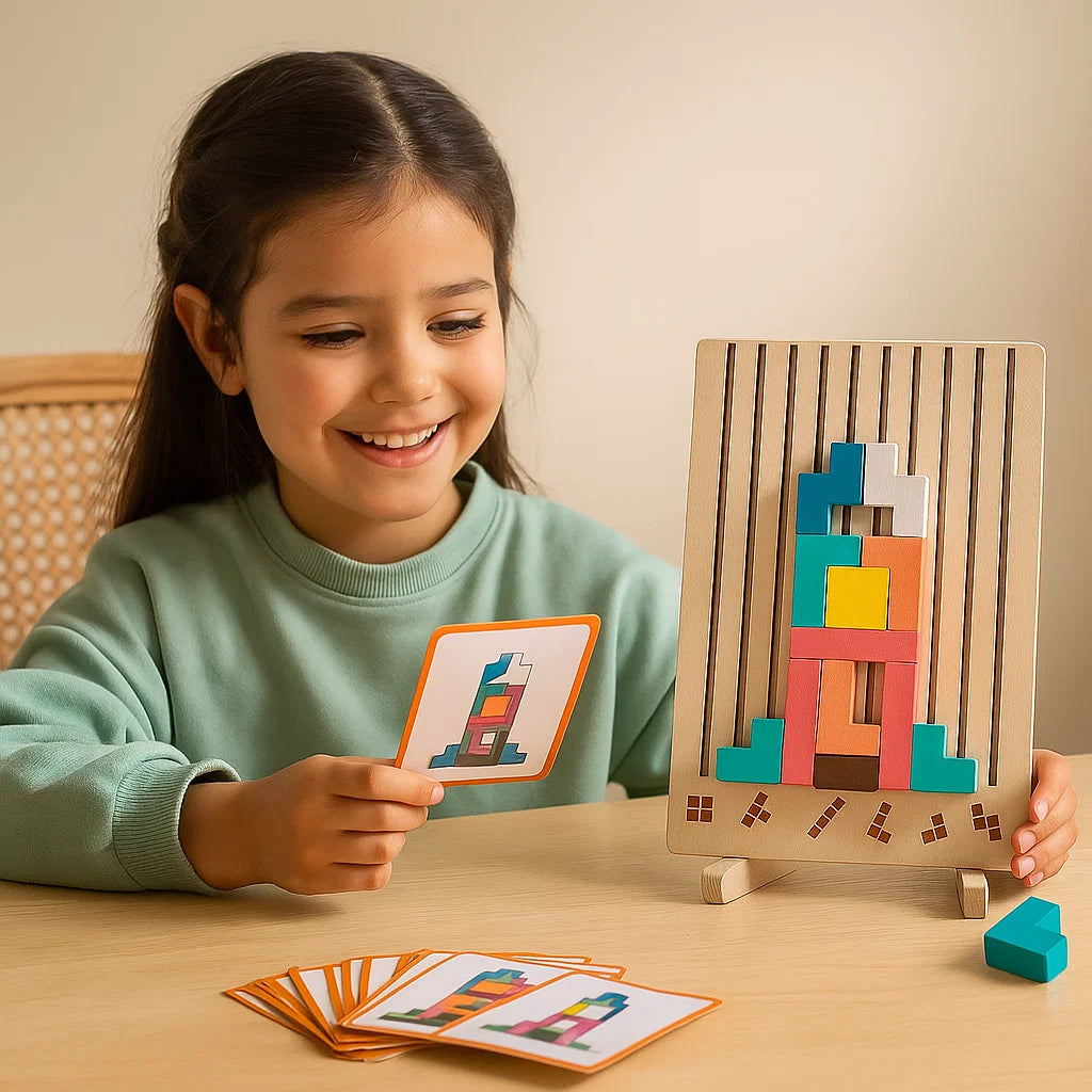 Montessori Holz Baustein und Formen Spiel