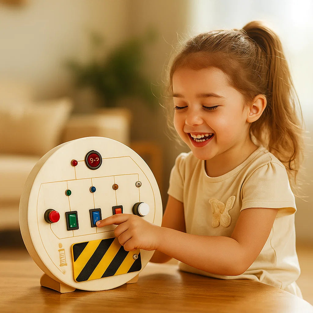Montessori Beschäftigungs Tafel aus Holz