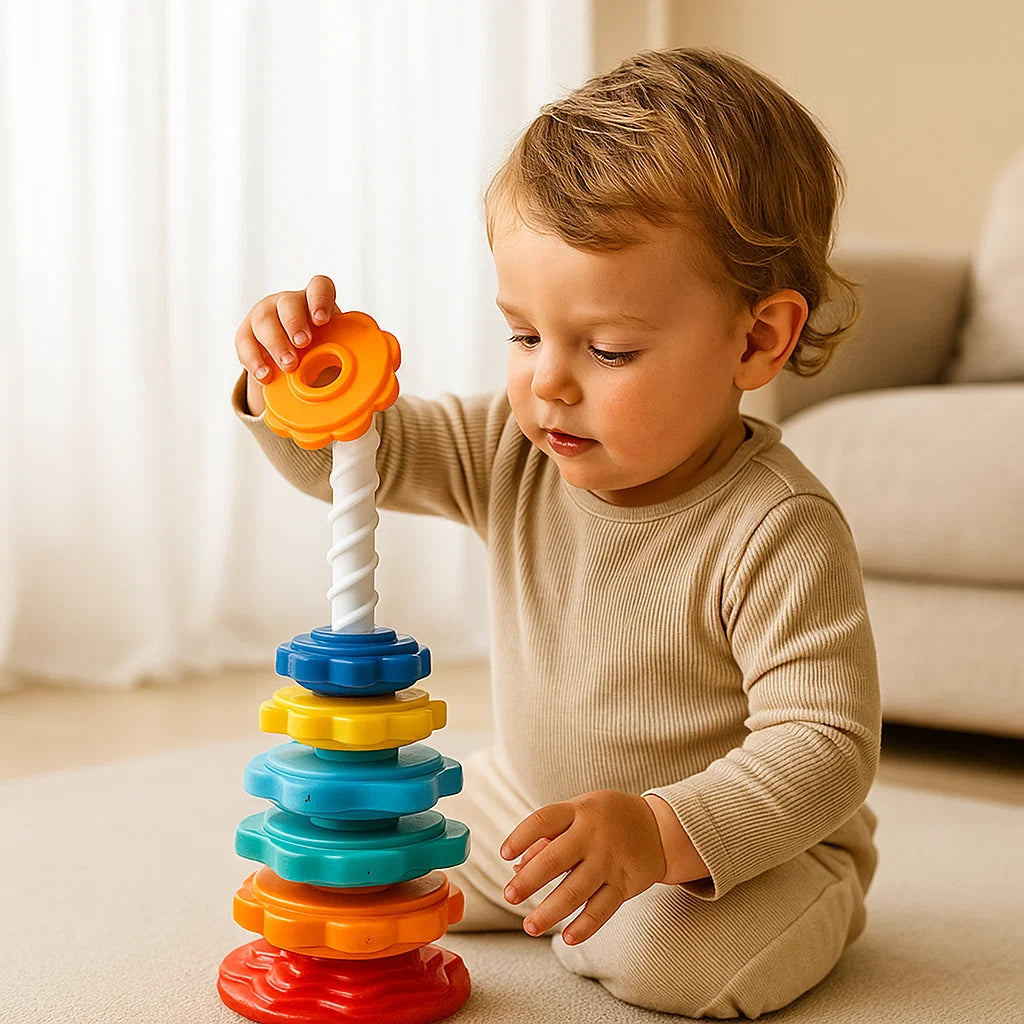 Regenbogen Dreh- und Farbturm Spielzeug