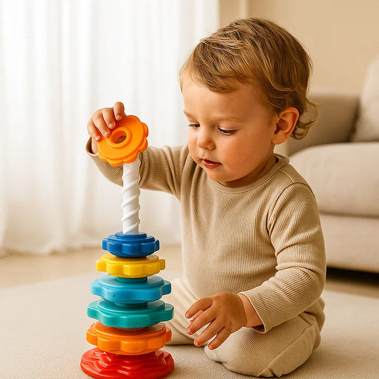 Regenbogen Dreh- und Farbturm Spielzeug