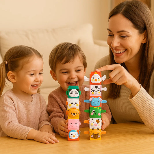 Pädagogisches Montessori Tier Stapelset Bauspielzeug