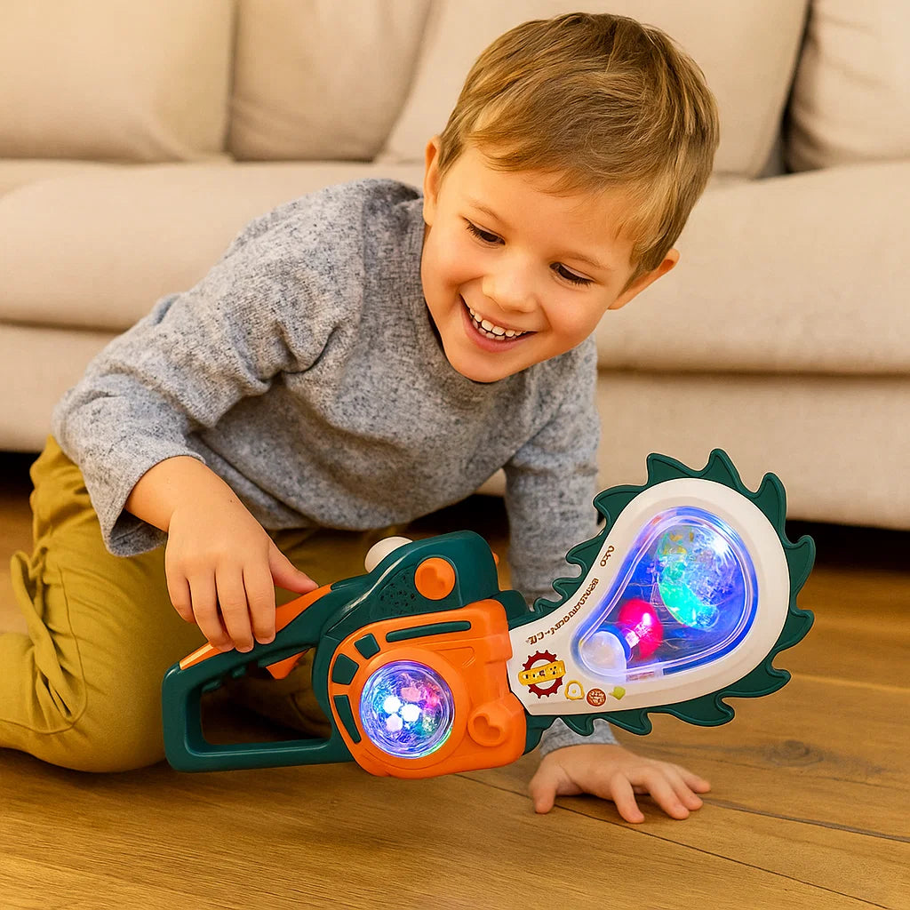 Leuchtende Musik Spiel Kettensäge für Kinder