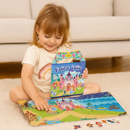 Wiederverwendbare Montessori Sticker Bücher mit verschiedenen Themenwelten