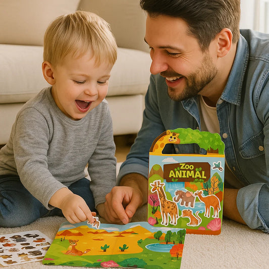 Wiederverwendbare Montessori Sticker Bücher mit verschiedenen Themenwelten