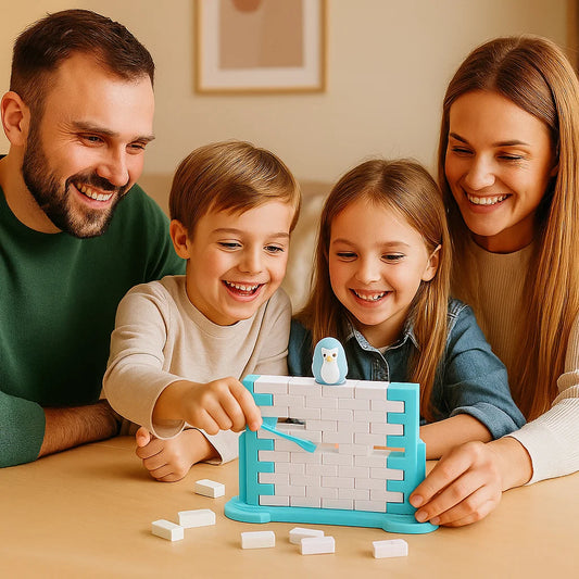 Pinguin Eiswand Balance Familien Spiel