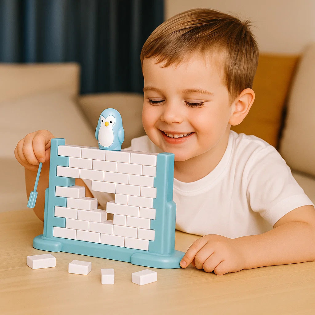 Pinguin Eiswand Balance Familien Spiel