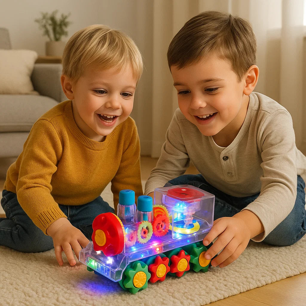 Tanzende und Leuchtende Musik Dampflokomotive