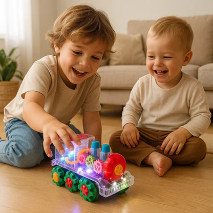 Tanzende und Leuchtende Musik Dampflokomotive