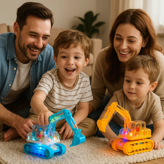 Tanzender und Leuchtender Musik Bagger