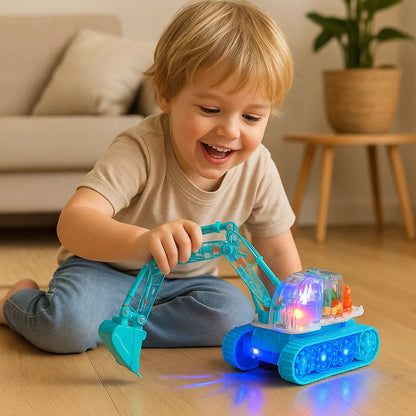 Tanzender und Leuchtender Musik Bagger