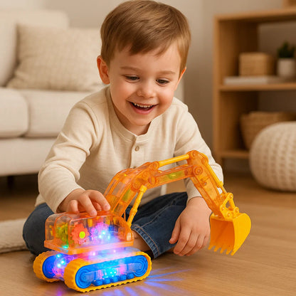 Tanzender und Leuchtender Musik Bagger