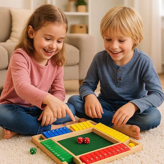 ShutTheBox Familien Klappenspiel 4 Spieler Set