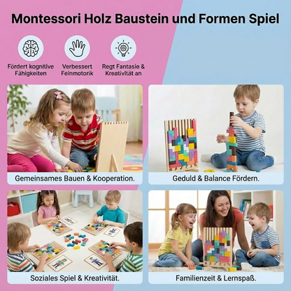 Montessori Holz Baustein und Formen Spiel