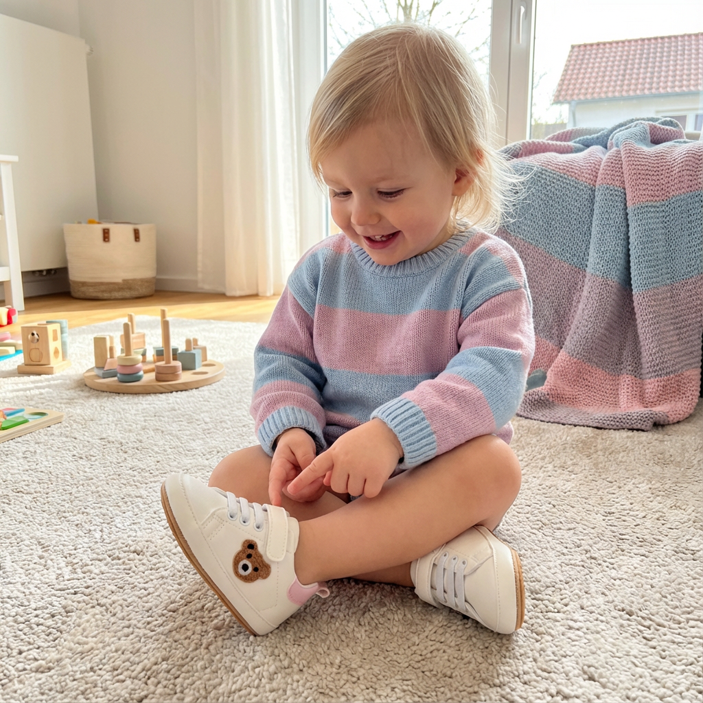 Kleinkind Schuhe im niedlichen Bärendesign