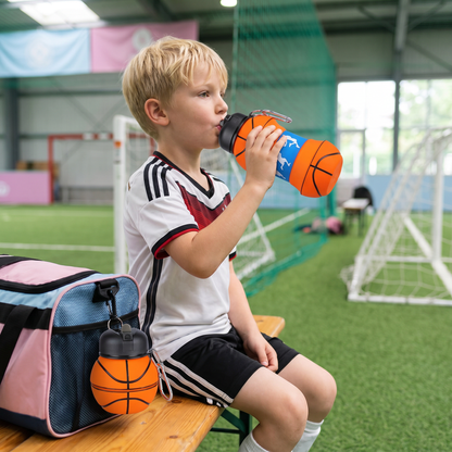 Faltbare und strapazierfähige Fußball-Trinkflasche aus Silikon