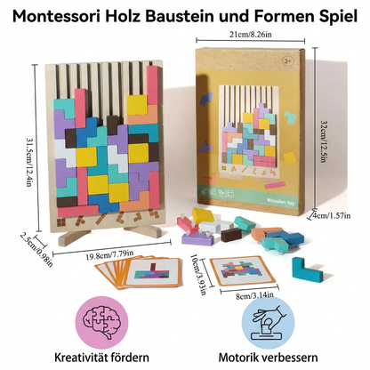 Montessori Holz Baustein und Formen Spiel