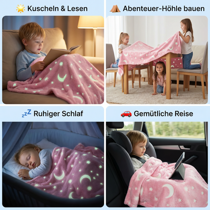 Schimmernde Sternendecke – Leuchtende Kuscheldecke
