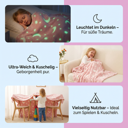 Schimmernde Sternendecke – Leuchtende Kuscheldecke