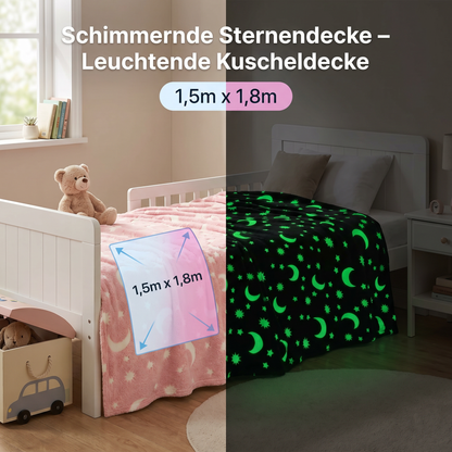 Schimmernde Sternendecke – Leuchtende Kuscheldecke