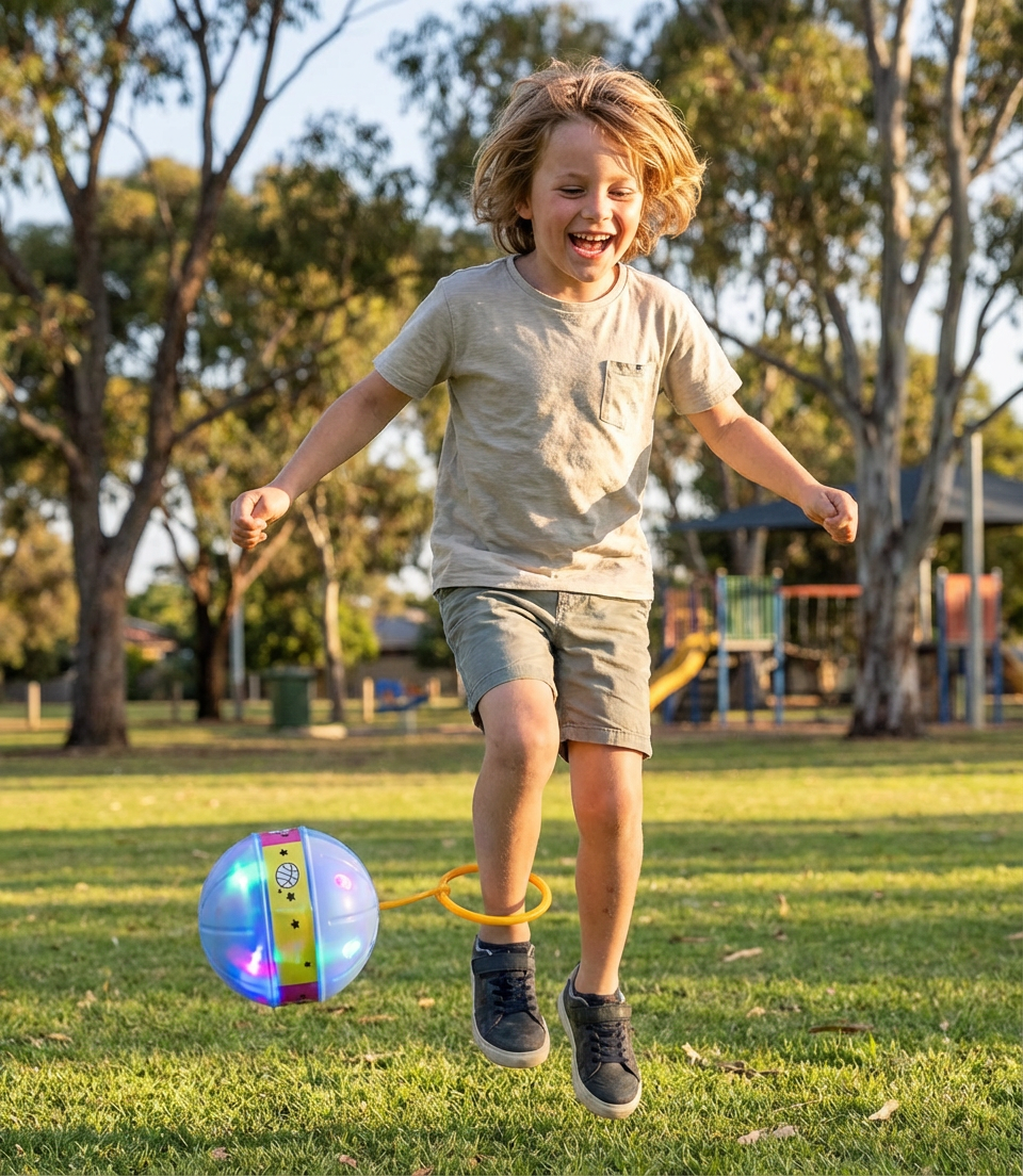 LED Knöchel Hüpfball – Interaktives Spring-Spielzeug für Kinder