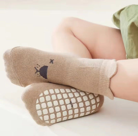 3er-Pack Rutschfeste Babysocken mit Gummigriff