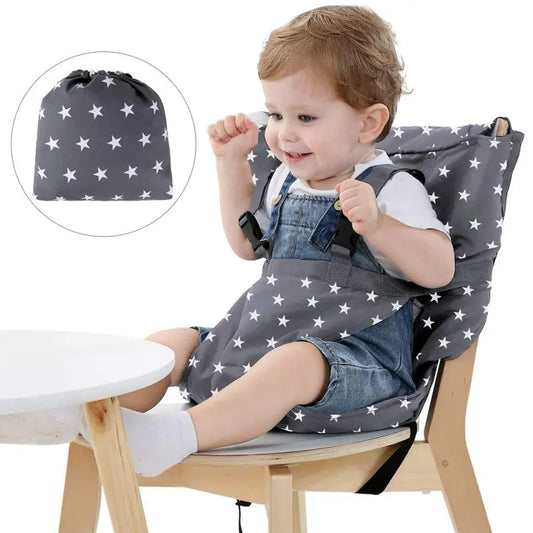 Baby Sitzkissen mit Rückenlehne und Sicherheitsgurten