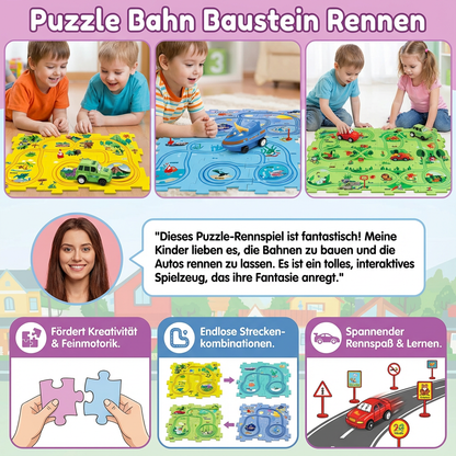 Puzzle Bahn Baustein Rennen