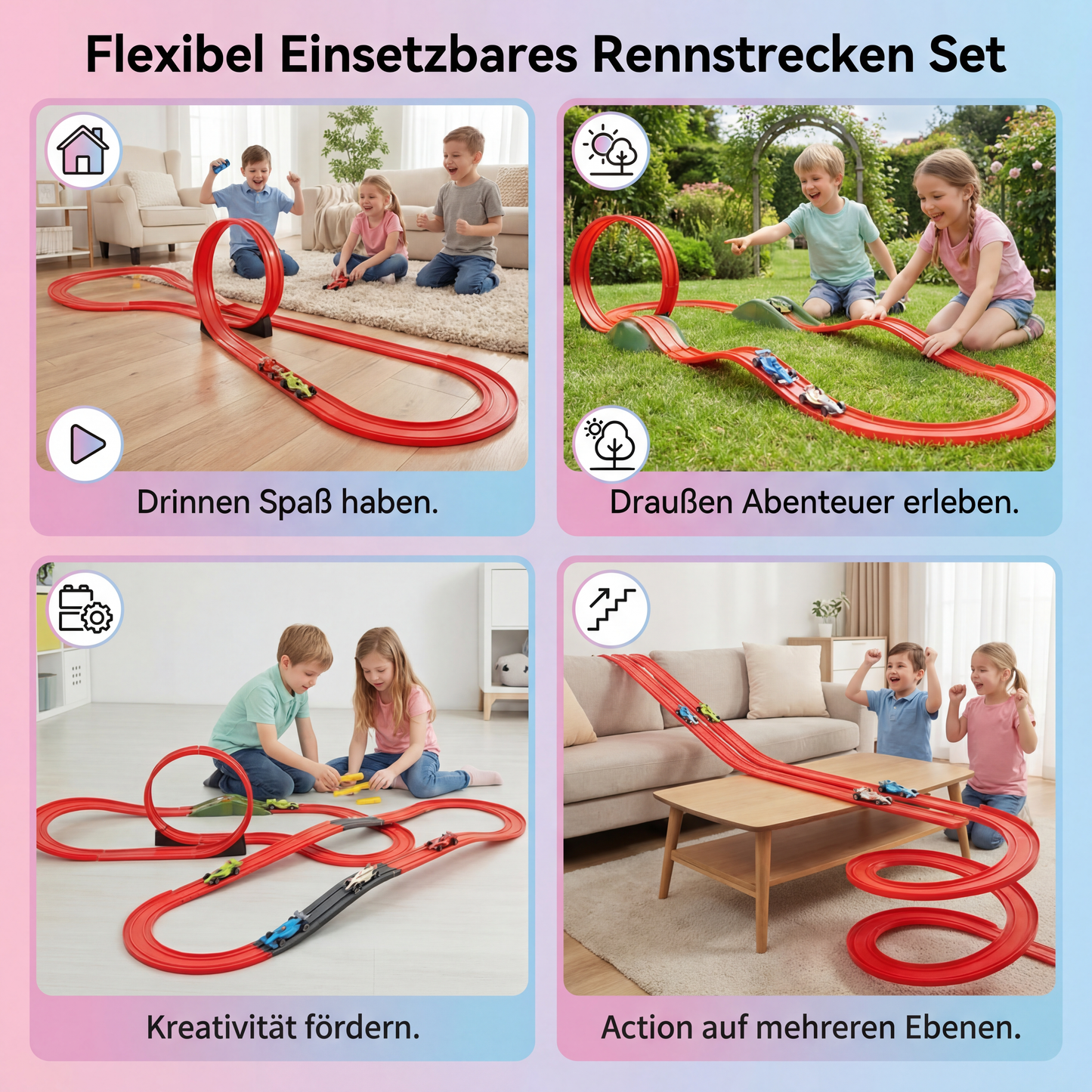 Flexibel Einsetzbares Rennstrecken Set