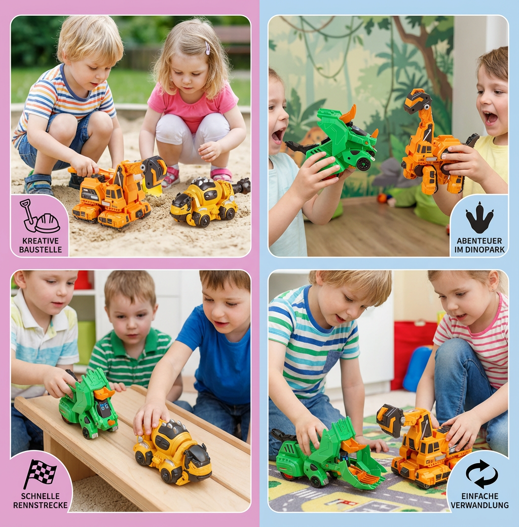 Transformierende Dinosaurier Autos