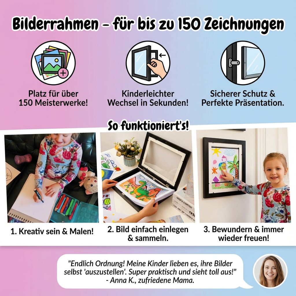 Bilderrahmen - für bis zu 150 Zeichnungen