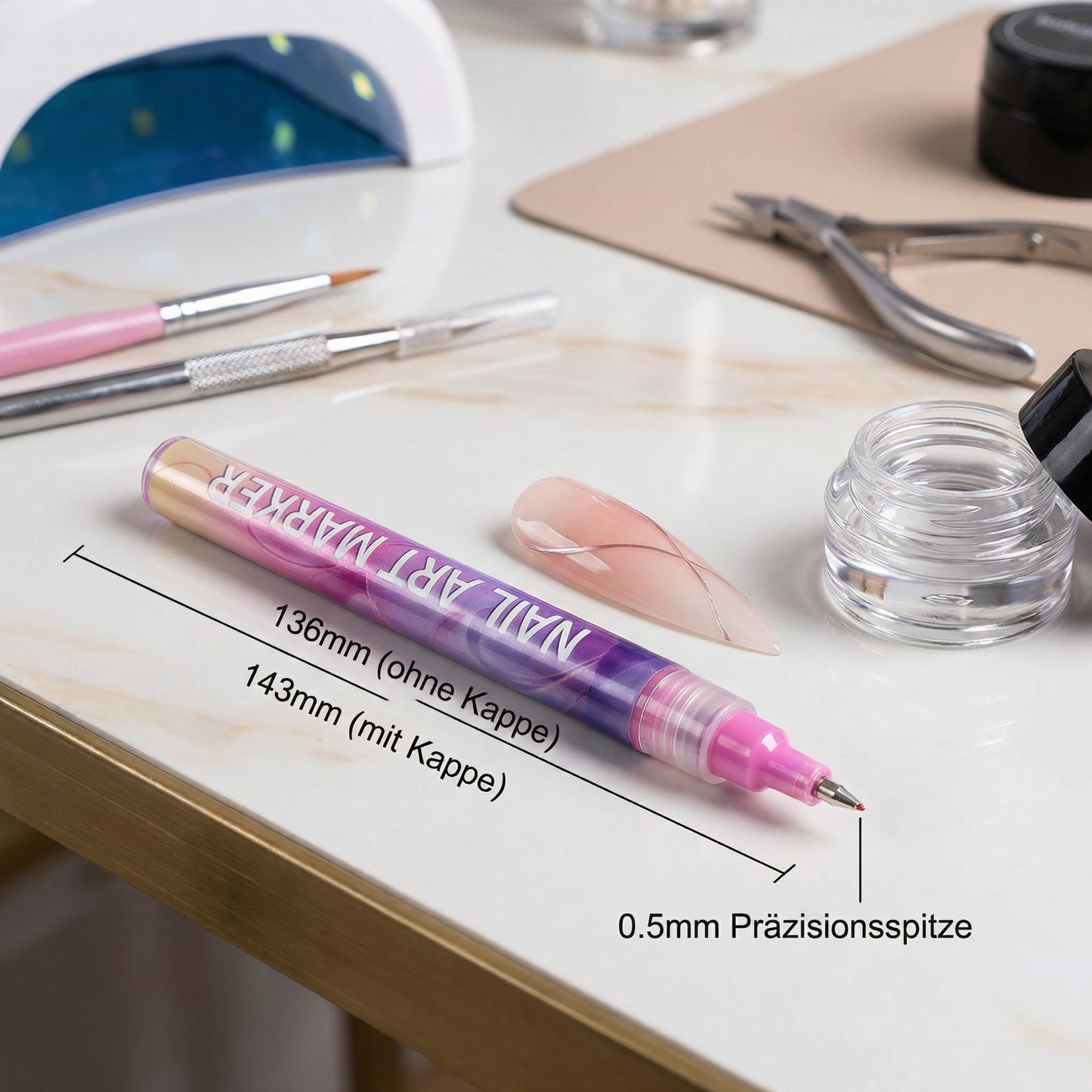 Nail Art Marker Set mit Präzisionsspitze – Acrylmalstifte für feine Nageldesigns