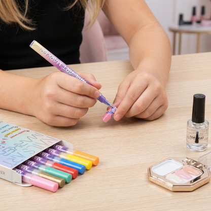 Nail Art Marker Set mit Präzisionsspitze – Acrylmalstifte für feine Nageldesigns