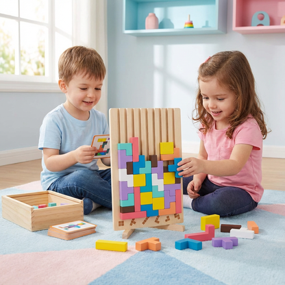 Montessori Holz Baustein und Formen Spiel