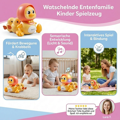 Watschelnde Entenfamilie Kinder Spielzeug